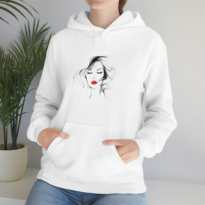 Loose fit hoodie in white