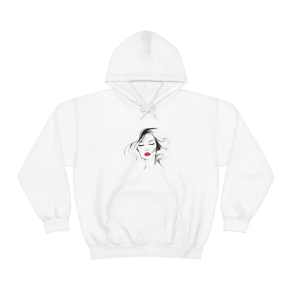 Loose fit hoodie in white